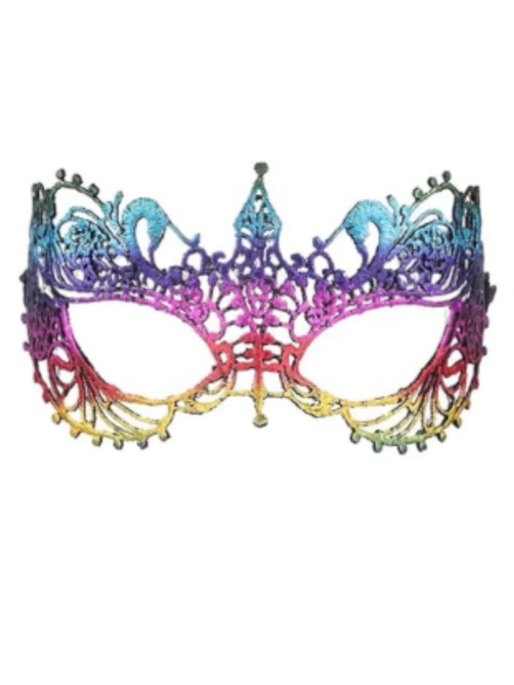 💞 New Rainbow Lace Filigree Masquerade Mask
